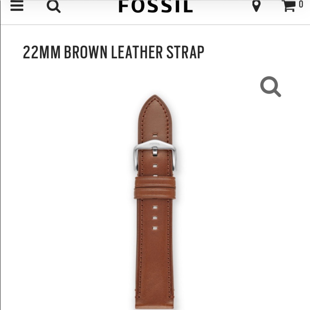 Leather fossil Apple Watch band